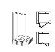 grudinto stiklo durys - Dušo durys Ravak Nexty NDOP1-90, 90 cm x 195 cm, juodas (Black) + skaidrus (Transparent) - 3 nuotrauka