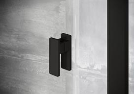 grudinto stiklo durys - Dušo durys Ravak Nexty NDOP1-90, 90 cm x 195 cm, juodas (Black) + skaidrus (Transparent) - 6 nuotrauka