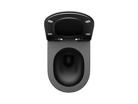 unitazo klozeto dangtis - Ravak Uni Chrome Flat WC dangtis Juodas (Black) - 4 nuotrauka