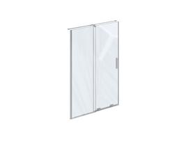 grudinto stiklo durys - Dušo durys Ravak RODP2, 110 cm x 195 cm, skaidri sp./chromo sp./grūdintas - 4 nuotrauka