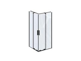 kvadratine 90x90 duso kabina - Dušo kabina Ravak RORV2 X14V70300Z1, kvadratinė, be padėklo, 90 cm x 90 cm x 195 cm, juoda sp./skaidrus - 4 nuotrauka