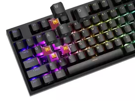 silent peach - Genesis Thor 404 Juoda (Black) RGB Mechaninė Klaviatūra, Outemu Peach Silent - 3 nuotrauka
