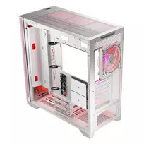 white case computer - Kompiuterio korpusas Modecom Volcano Expanse S Apex ARGB, balta - 4 nuotrauka