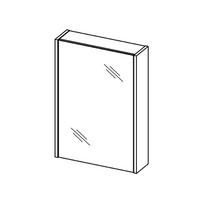 vonios spintele su veidrodziu - Vonios spintelė su veidrodžiu Riva SV 50A-5E, medžio (Wood) - 3 nuotrauka