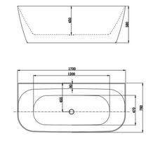 senukai akrilines vonios - Vonia, laisvai pastatoma Masterjero, 170 cm x 78 cm x 58 cm, stačiakampis - 2 nuotrauka