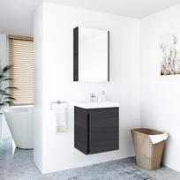 spintele su praustuvu senukai - Vonios spintelė su praustuvu Riva SA 50A-5, medžio (Woodflow Ash) - 8 nuotrauka