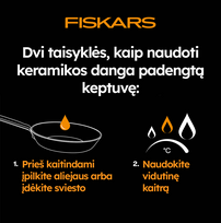 fiskars keptuve ermitazas - Fiskars Hard Face 1075529, 26 cm, aliuminis su dangčiu - 2 nuotrauka