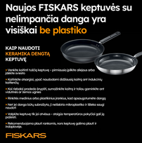 fiskars keptuve ermitazas - Fiskars Hard Face 1075529, 26 cm, aliuminis su dangčiu - 3 nuotrauka