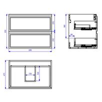 vonios spinteles 45 - Riva SA70RV-2 vonios spintelė, smėlio spalvos (Beige Matte) - 5 nuotrauka