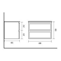 vonios spinteles 45 - Riva SA70RV-2 vonios spintelė, smėlio spalvos (Beige Matte) - 7 nuotrauka