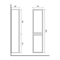 pastatoma spinte - Vonios kambario spintelė Riva Outline, smėlio, 30.5 cm x 37.6 cm x 165 cm - 3 nuotrauka