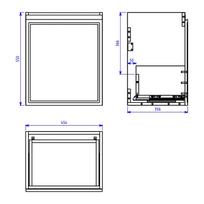 spintele su praustuvu senukai - Vonios spintelė po praustuvu Riva Outline, smėlio sp., 35.6 cm x 45.4 cm x 55 cm - 7 nuotrauka