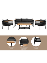 lauko baldai masterjero - Lauko baldų komplektas Masterjero Elegance, 5 vietų - 5 nuotrauka