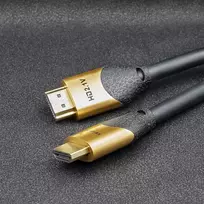 aukso laidas - Qoltec 50354 HDMI v2.1 kabelis itin didelės spartos 8K ,  60Hz ,  30AWG ,  Auksinis ,  1m - 7 nuotrauka