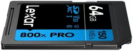 memory card 64gb - Lexar Professional 800x PRO 64GB SDXC UHS-I Flash atminties kortelė - 2 nuotrauka