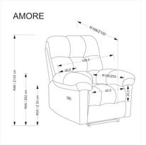 fotelis smelio spalvos - Fotelis reglaineris Halmar Amore, smėlinė (Beige) - 2 nuotrauka