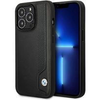 iphone 14 leather case - Case BMW BMHCP14L22RBDK iPhone 14 Pro 6.1" black/black hardcase Leather Blue Dots - 1 nuotrauka
