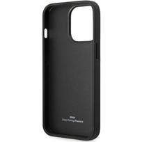iphone 14 leather case - Case BMW BMHCP14X22RBDK iPhone 14 Pro Max 6.7" black/black hardcase Leather Blue Dots - 2 nuotrauka