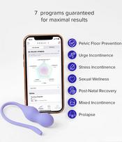 ismanusis treniruoklis - Perifit Care+ dubens dugno treniruoklis su programėlės valdymu Violetinė (Lilac) - 8 nuotrauka
