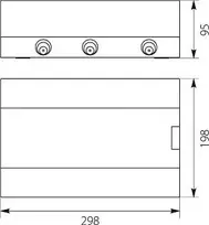 sienines dali - Elektro-Plast Modulis skirstomasis skydas SRn-12 1 x 12 IP40 N + PE (1.3) - 2 nuotrauka