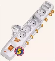 ilgintuvas 1.5 - HSK Data Surge Protector 7 Outlet Black 1.5m - 2 nuotrauka