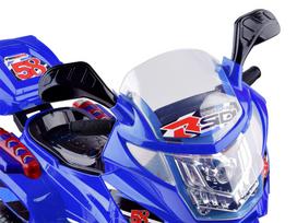 elektrinis vaikams - Vaikiškas elektrinis motociklas Vespa - mėlynas - 8 nuotrauka