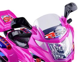 vespa elektromobilis - Vaikiškas elektrinis motociklas Vespa - rožinis - 8 nuotrauka