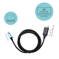hdmi i c adapteris - i-Tec USB-C to HDMI Cable C31CBLHDMI60HZ - 3 nuotrauka