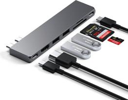 usb c 3.2 hub - Satechi USB-C Pro Hub Slim – erdvinė pilka - 5 nuotrauka