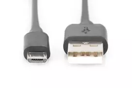 usb 3 0 type b - ASSMANN USB 2.0 connection cable type A - micro B M/M 3.0m USB 2.0 conform bl - 4 nuotrauka