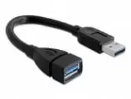 usb prailginimo - Delock Cable USB / USB Black 0.15m - 2 nuotrauka