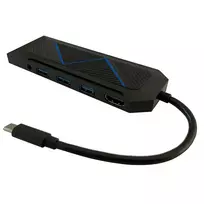 rgb sakotuvas - HUB USB LC-Power USB Hub LC-Power LC-HUB-C-MULTI-6-RGB USB-C + USB - 5 nuotrauka
