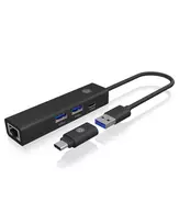 usb c 3.2 hub - Icy Box Hub IB-HUB1439-LAN 4w1 HUB, 1x USB-C, 2xUSB-A, 1x LAN - 6 nuotrauka