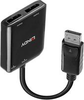 displayport kabelis 4k - Lindy 2 Port DisplayPort 1.2 MST Hub - 2 nuotrauka