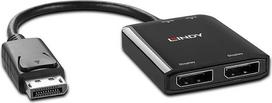displayport kabelis 4k - Lindy 2 Port DisplayPort 1.2 MST Hub - 4 nuotrauka