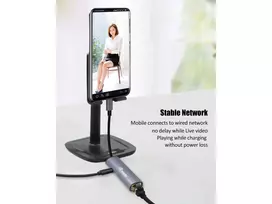 usb c laidas pd - Equip Dock USB-C->RJ45 10/100/1000 + 100W PD 0.15m gr - 4 nuotrauka