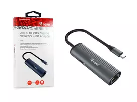 usb c laidas pd - Equip Dock USB-C->RJ45 10/100/1000 + 100W PD 0.15m gr - 7 nuotrauka