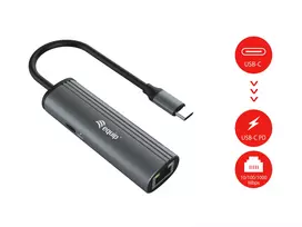 usb c laidas pd - Equip Dock USB-C->RJ45 10/100/1000 + 100W PD 0.15m gr - 9 nuotrauka