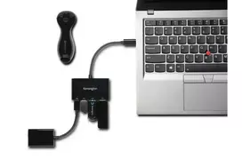 usb c 3.2 hub - Kensington CH1000 USB 3.2 Gen 1 (3.1 Gen 1) Type-C 5000Mbit/ai Juoda - 7 nuotrauka