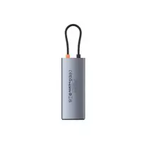 usb c 3.2 hub - Baseus Metal Gleam 7in1 HDMI 4K 60Hz USB-C Hub / 3x USB 3.0 / USB-C PD / SD / microSD - Pilkas (Gray) - 2 nuotrauka