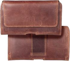 xiaomi redmi 9 - Royal Leather Belt Holster Samsung Galaxy A21s / S20 Ultra / S21 Ultra / A70 / A71, Xiaomi Redmi 9, Huawei P Smart Pro 2XL Ruda (Brown) - 1 nuotrauka