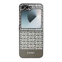 samsung galaxy flip 6 dekliukas - DKNY PU Leather Repeat Pattern Bottom Stripe dėklas, skirtas Samsung Galaxy Z Flip 6/7 FE, rudas (Brown) - 6 nuotrauka