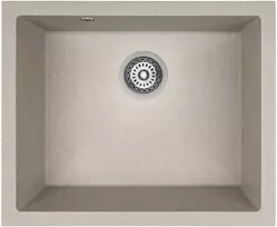 Virtuvinė plautuvė Laveo Ibiza SBI_410U, Beige, granitas, 56 cm x 46 cm x 20 cm, beige