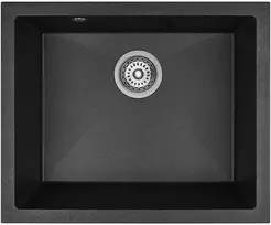 Virtuvinė plautuvė Laveo Ibiza SBI_710U, Black, granitas, 56 cm x 46 cm x 20 cm, juoda sp.