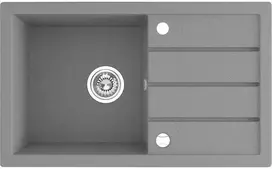 Virtuvinė plautuvė Laveo Trzynastka SBP_511T, Grey, granitas, 79 cm x 48 cm x 17 cm, pilka sp.