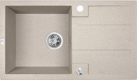 Virtuvinė plautuvė Laveo Barbados SBB_411T, Beige, granitas, 76 cm x 44 cm x 18 cm, beige