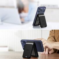 magnetines korteles - Tech-Protect MagWallet Stand MagSafe universalus magnetinis kortelių dėklas Juodas (Black) - 4 nuotrauka