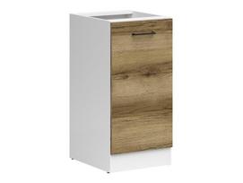 Apatinė virtuvinė spintelė Junona Line Left, ąžuolo (Oak)/balta (White), 47 cm x 40 cm x 82.5 cm