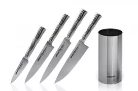 Samura BAMBOO Steak knife set of 4pcs.