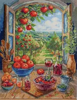 obelys - Abris Art Siuvinėjimo rinkinys kryželiu „Obelų rojus“ 24x32 cm AAH-305 - 1 nuotrauka